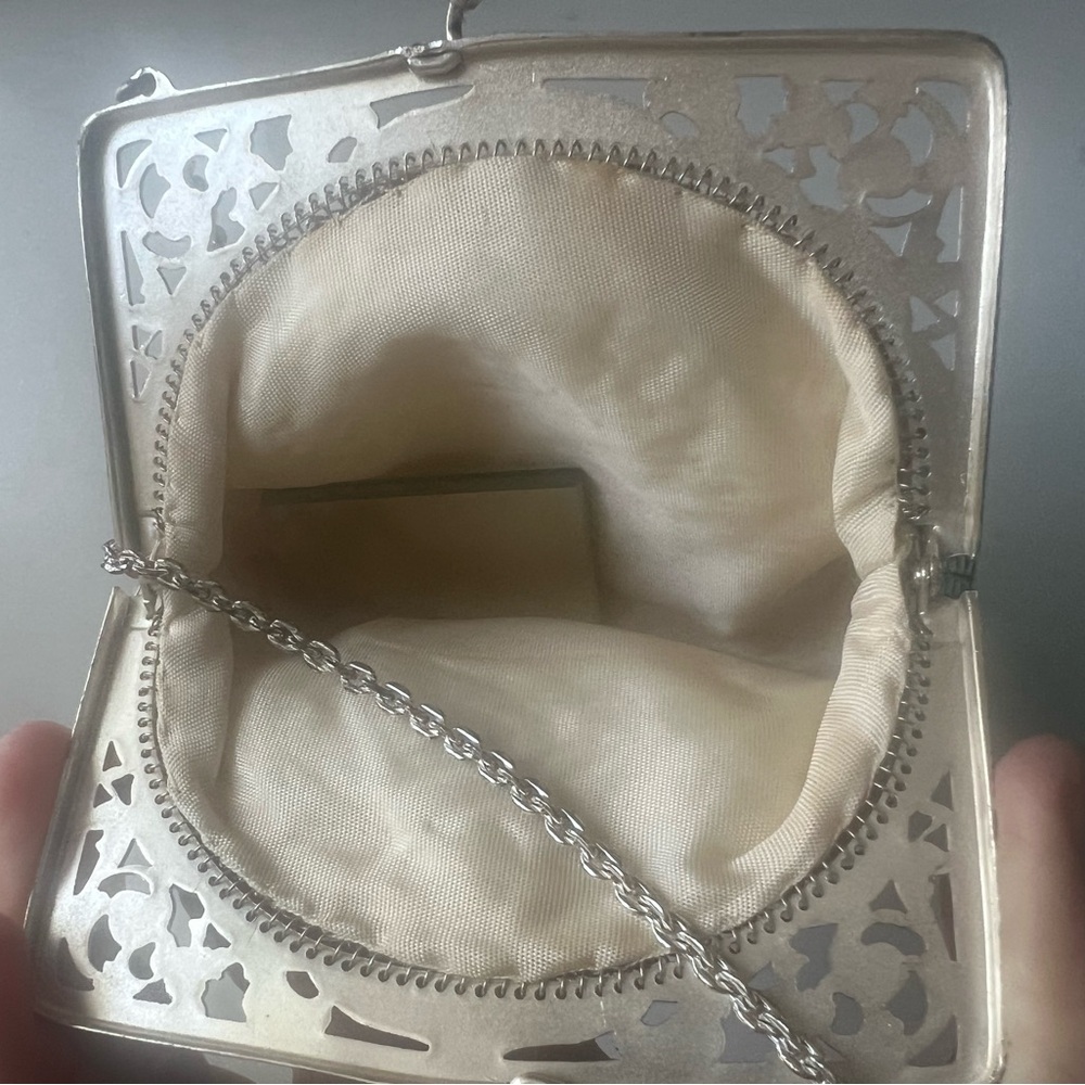 Antique / Vintage Mesh Purse W/Mirror - image 3